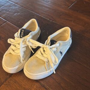 Polo by Ralph Lauren Kids canvas Cream Sneakers